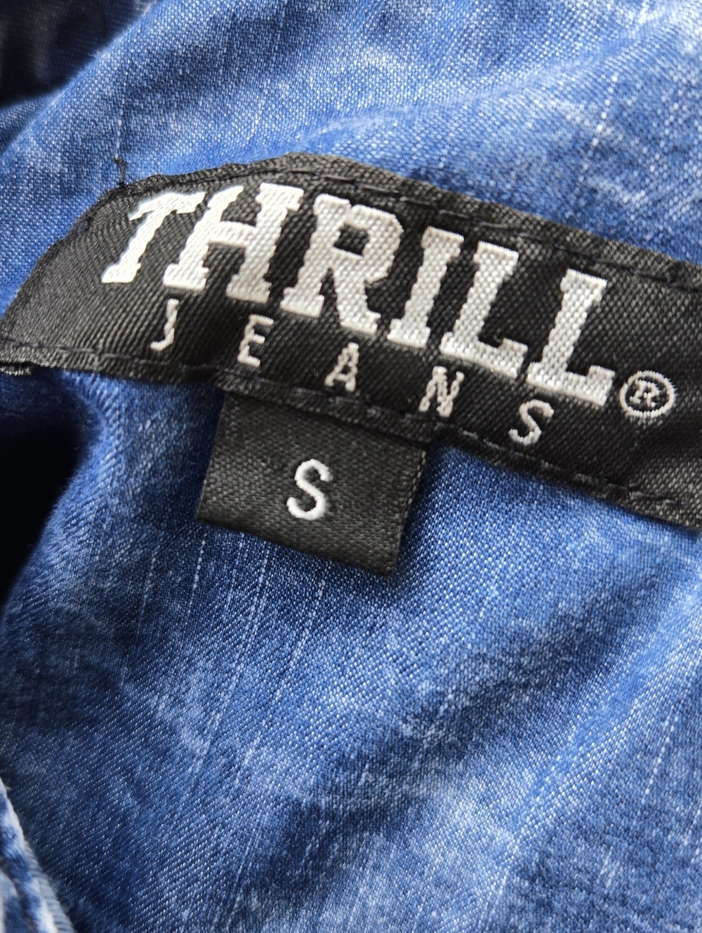 Thrill Jeans Brooklyn Light Blue Acid-Wash Denim Shirt Dress - Picture 7 of 9